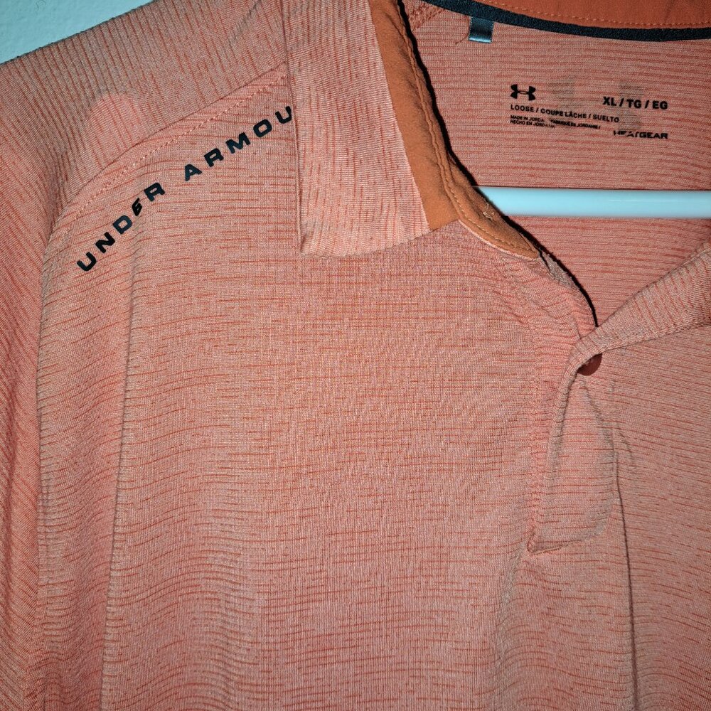 Under Armour Loose Heatgear Short Sleeve Golf Polo Shirt SIZE XL - Picture 6 of 7